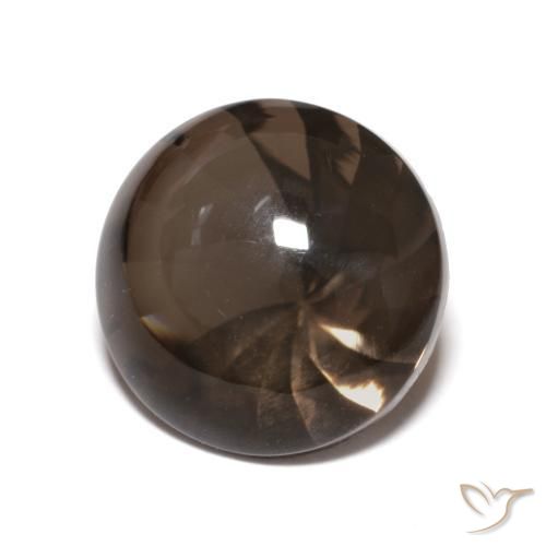 5.78 ct Brown Smoky Quartz Stone, Natural Smoky Quartz in Round Buff-Top Shape for Sale