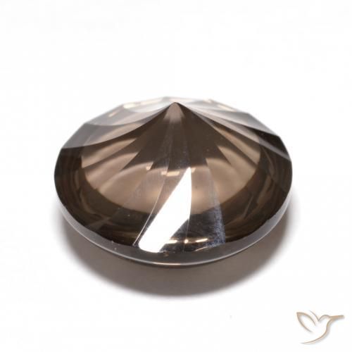 Smoky Quartz Gemstone in 12 mm (calibrated) Size for Sale, Smoky Quartz Stone in Dark Brown Color