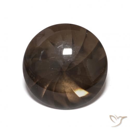 12,2 mm 毫米巴西圆形棕色烟晶,重 5,56 克拉,天然宝石,透明 净度,1 烟晶 - 颜色为棕色,莫氏硬度为 7 适合日常佩戴饰品, Photo A
