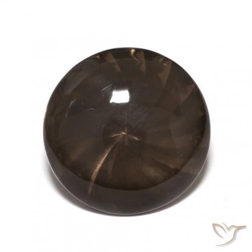 5.14ct Natural Umber Brown Smoky Quartz, Round, Transparent