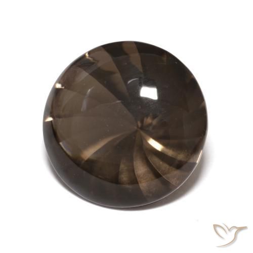 5.14 ct Brown Smoky Quartz Stone, Natural Smoky Quartz in Round Buff-Top Shape for Sale