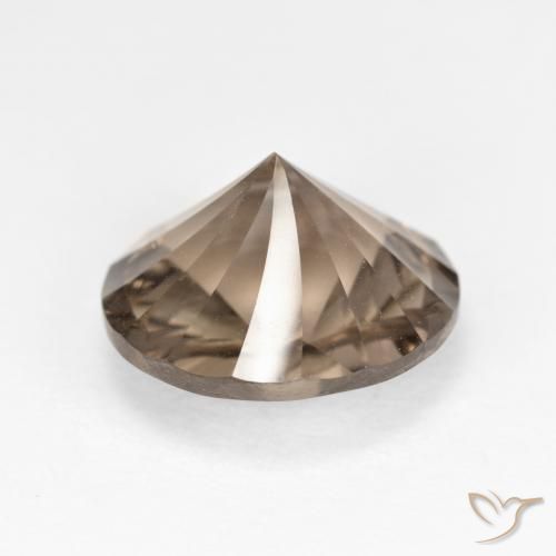 Smoky Quartz Gemstone in 12 mm (calibrated) Size for Sale, Smoky Quartz Stone in Medium-Light Brown Color