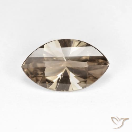 2.48ct Natural Light Mocha Smoky Quartz, Marquise, VVS