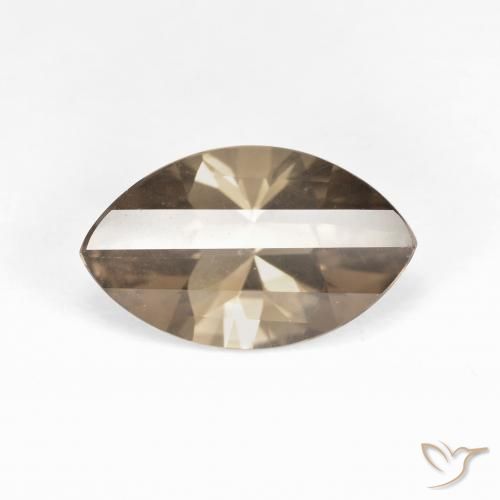 2.73ct Natural Medium-Light Brown Smoky Quartz, Marquise, VVS
