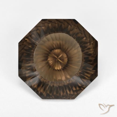 7.48ct Natural Hickory Brown Smoky Quartz, Emerald Cut, VVS