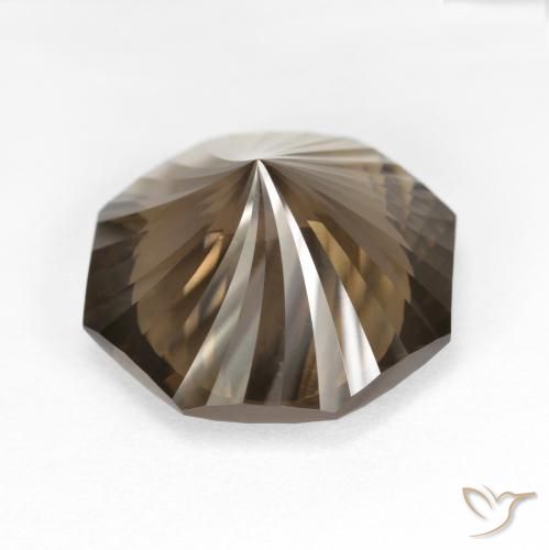 Smoky Quartz Gemstone in 13 x 13 mm (calibrated) Size for Sale, Smoky Quartz Stone in Hickory Brown Color