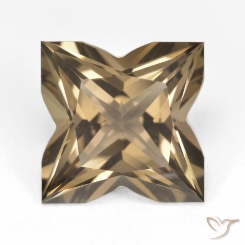 6,94 ct ungewöhnlich geformter Rauchquarz, 11,9 x 11,9 mm aus Brasilien, Photo A