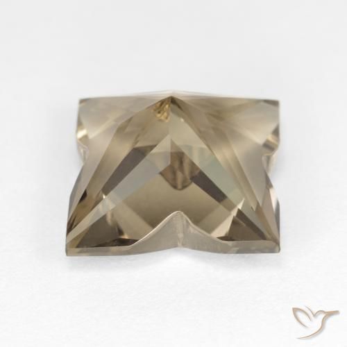 Smoky Quartz Gemstone in 10 x 10 mm (calibrated) Size for Sale, Smoky Quartz Stone in Light Yellow Brown Color
