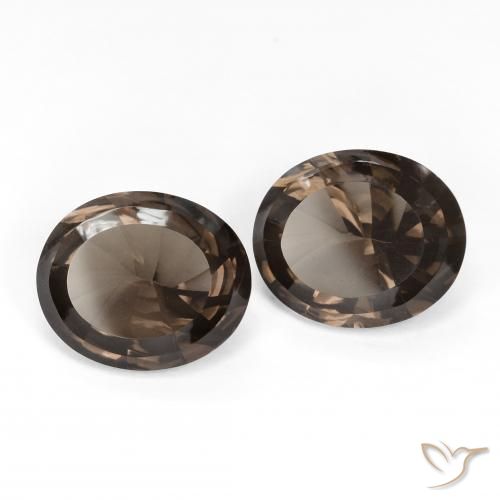 8.10 ctw Brown Smoky Quartz Stones, Natural Smoky Quartz in Oval Concave Cut Shape for Sale