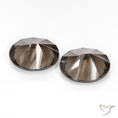 Smoky Quartz Gemstones in 12 x 10 mm (calibrated) Size for Sale, Smoky Quartz Stones in Warm Brown Color