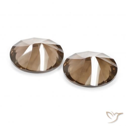 Smoky Quartz Gemstones in 12 x 10 mm (calibrated) Size for Sale, Smoky Quartz Stones in Medium Brown Color