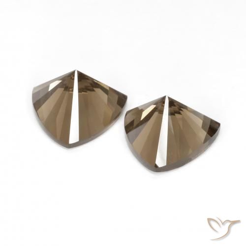 Smoky Quartz Gemstones in 10 x 10 mm (calibrated) Size for Sale, Smoky Quartz Stones in Deep Brown Color