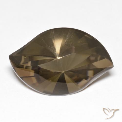 10.26ct Natural Medium-Light Brown Smoky Quartz, Marquise, Transparent