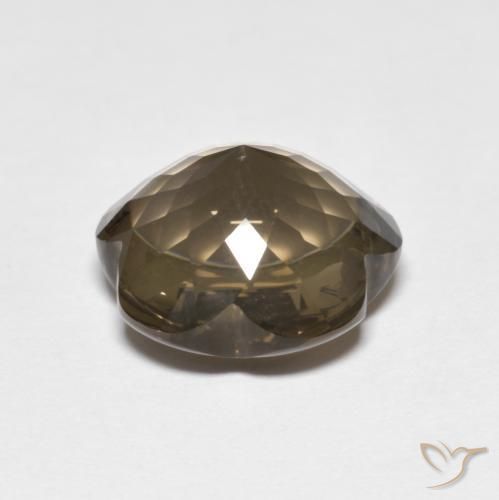 Smoky Quartz Gemstone in 11.5 x 11.2 mm Size for Sale, Smoky Quartz Stone in Warm Brown Color