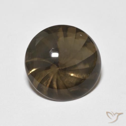 5.22 ct Brown Smoky Quartz Stone, Natural Smoky Quartz in Round Concave Cut Shape for Sale