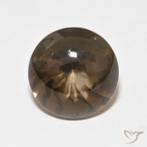 6.14ct Natural Medium Brown Smoky Quartz, Round, Transparent