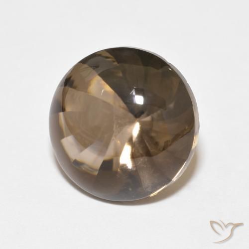 6.14 ct Brown Smoky Quartz Stone, Natural Smoky Quartz in Round Concave Cut Shape for Sale