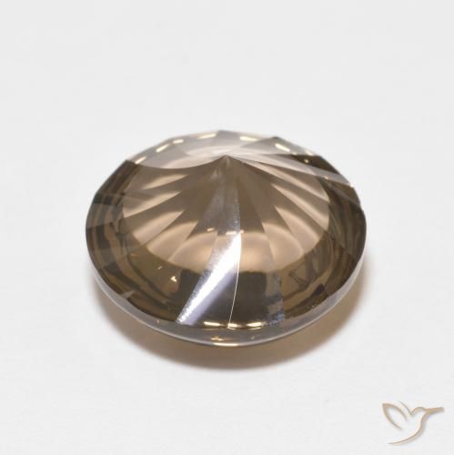 Smoky Quartz Gemstone in 12 mm (calibrated) Size for Sale, Smoky Quartz Stone in Medium Brown Color