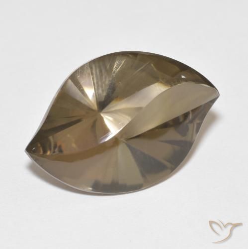 10.70 ct Brown Smoky Quartz Stone, Natural Smoky Quartz in Marquise Concave Cut Shape for Sale