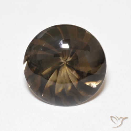 5.06ct Natural Gingerbread Brown Smoky Quartz, Round, Transparent