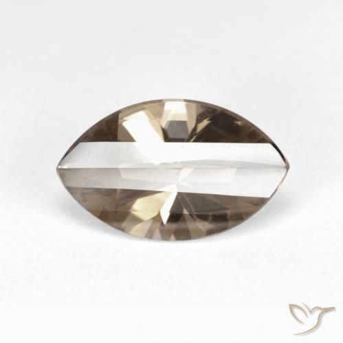 2.43ct Natural Umber Brown Smoky Quartz, Marquise, VVS