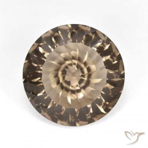 8.22ct Natural Wood Brown Smoky Quartz, Round, VVS