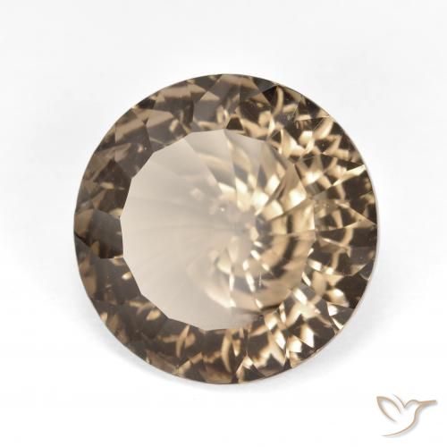 8.22 ct Brown Smoky Quartz Stone, Natural Smoky Quartz in Round Concave Cut Shape for Sale