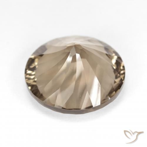 Smoky Quartz Gemstone in 14 mm (calibrated) Size for Sale, Smoky Quartz Stone in Wood Brown Color