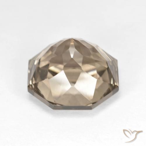 Smoky Quartz Gemstone in 12 x 12 mm (calibrated) Size for Sale, Smoky Quartz Stone in Wood Brown Color