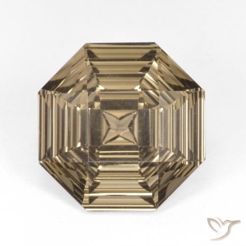 5.52ct Natural Mocha Brown Smoky Quartz, Emerald Cut, VVS