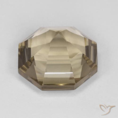 Smoky Quartz Gemstone in 12 x 12 mm (calibrated) Size for Sale, Smoky Quartz Stone in Light Yellow Brown Color