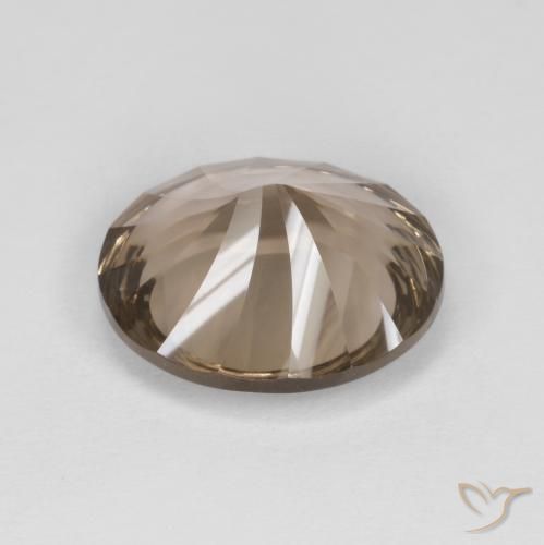 Smoky Quartz Gemstone in 14 x 12 mm (calibrated) Size for Sale, Smoky Quartz Stone in Medium-Light Brown Color