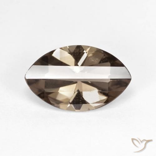 2.89ct Natural Umber Brown Smoky Quartz, Marquise, VVS