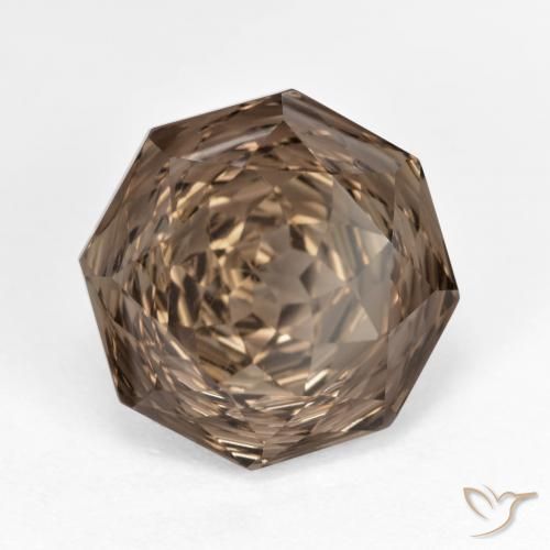 7.14 ct Brown Smoky Quartz Stone, Natural Smoky Quartz in Octagon Concave Cut Shape for Sale
