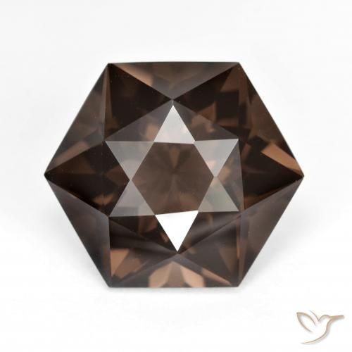 10,76 ct fancy-schliff brauner Rauchquarz aus Brasilien, Größe 16x14 mm, Garantiert natürlicher Edelstein, VVS Reinheit, 1 Stück Rauchquarz in Tiefbraun Farbe, Mohs-Härte von 7 Geeignet für den täglichen Gebrauch im Schmuck, Photo A