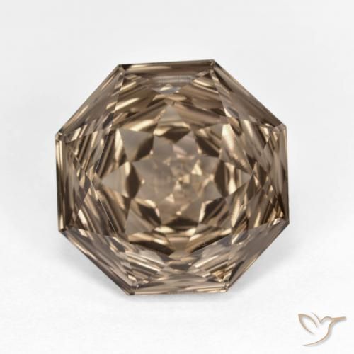 5.46ct Natural Medium Brown Smoky Quartz, Emerald Cut, VVS