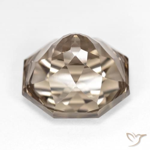 Smoky Quartz Gemstone in 16 x 16 mm (calibrated) Size for Sale, Smoky Quartz Stone in Wood Brown Color