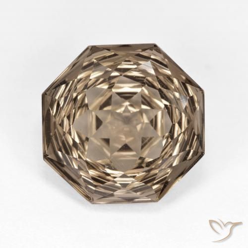 5.76ct Natural Warm Brown Smoky Quartz, Emerald Cut, VVS