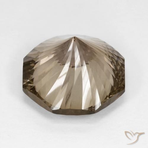 Smoky Quartz Gemstone in 14 x 14 mm (calibrated) Size for Sale, Smoky Quartz Stone in Medium-Light Brown Color