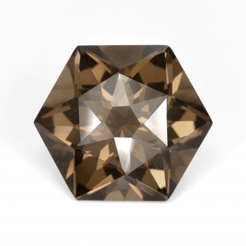 Light Mocha Smoky Quartz Gem - 9ct Hexagon Cut (ID: 620036)