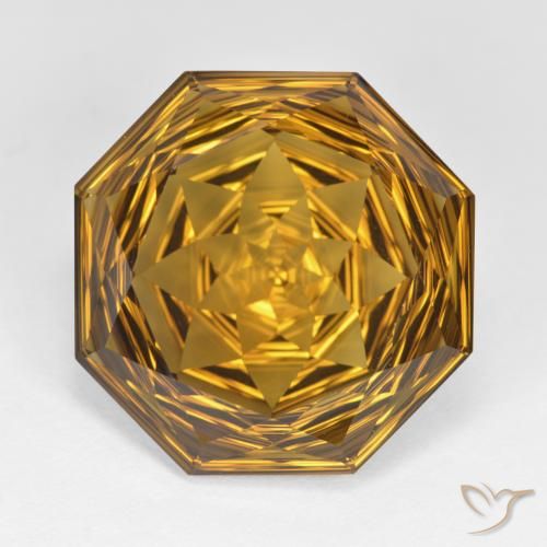 12,78 ct Rauchquarz im Achteck-Konkavschliff, 16,1 x 16 mm aus Brasilien, Photo A