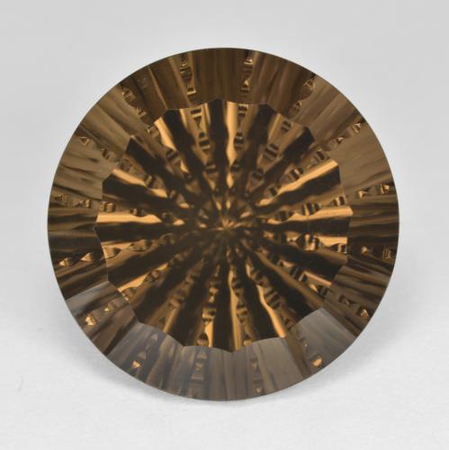 Quartz Fumé Brun round concave cut du Brésil, 18,1mm, poids de 16,56 ct, pierre gemme naturelle Non traité de pureté vvs, 1 pièce Quartz Fumé, couleur Brun pain d'épices, dureté Mohs de 7 convient aux bijoux de tous les jours, pierre de sagesse, Photo A