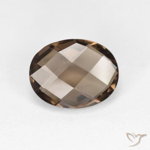 1.74ct Natural Light Brown Smoky Quartz, Oval, VVS-VS