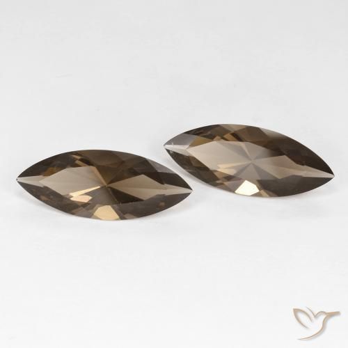 5.90 ctw Brown Smoky Quartz Stones, Natural Smoky Quartz in Marquise Concave Cut Shape for Sale