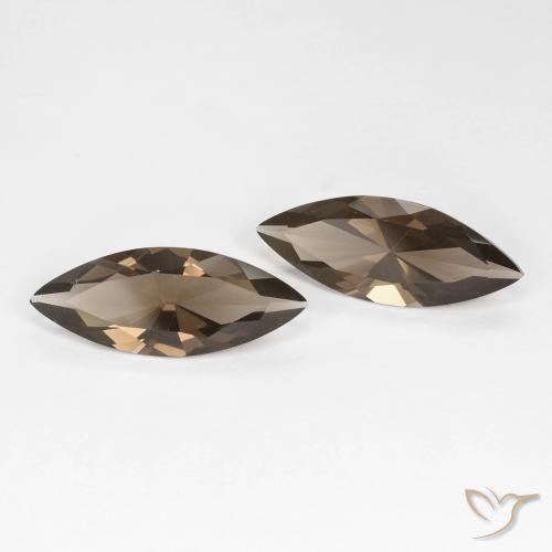 5.34 ctw Brown Smoky Quartz Stones, Natural Smoky Quartz in Marquise Concave Cut Shape for Sale