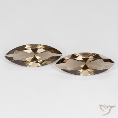 6.22ctw Natural Light Brown Smoky Quartz, Marquise, VVS