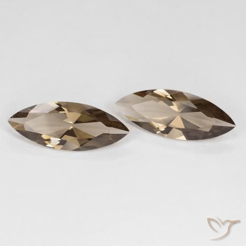 6.22 ctw Brown Smoky Quartz Stones, Natural Smoky Quartz in Marquise Concave Cut Shape for Sale