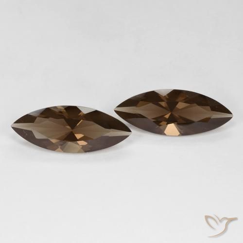 6.14 ctw Brown Smoky Quartz Stones, Natural Smoky Quartz in Marquise Concave Cut Shape for Sale