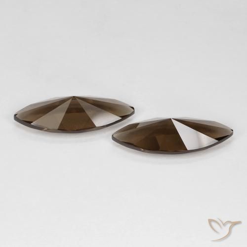 Smoky Quartz Gemstones in 17.9 x 7 mm Size for Sale, Smoky Quartz Stones in Warm Brown Color