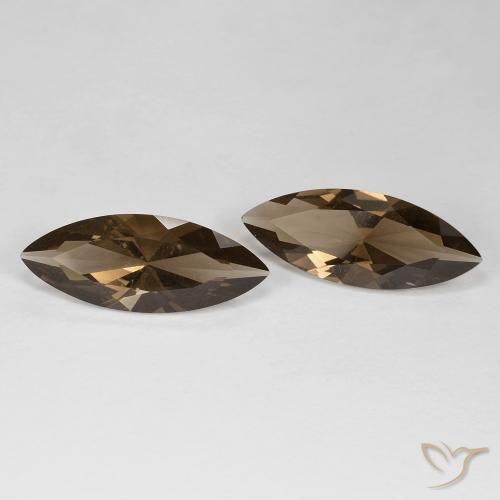 6.02 ctw Brown Smoky Quartz Stones, Natural Smoky Quartz in Marquise Concave Cut Shape for Sale